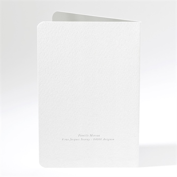 Faire-part naissance bébé garçon plié - Dos du faire-part