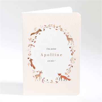 Faire-part naissance ronde de la forêt