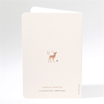 Faire-part naissance ronde de la forêt - Dos du faire-part