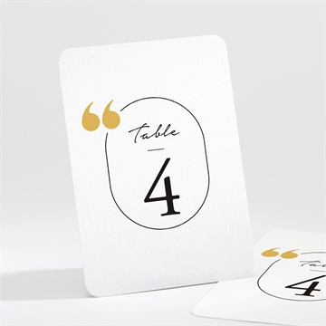 Numéro de table mariage gatsby argent
