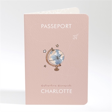Faire-part naissance passeport fille