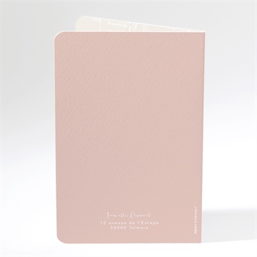 Faire-part naissance passeport fille - Dos du faire-part