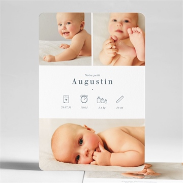 Faire-part naissance multi photo