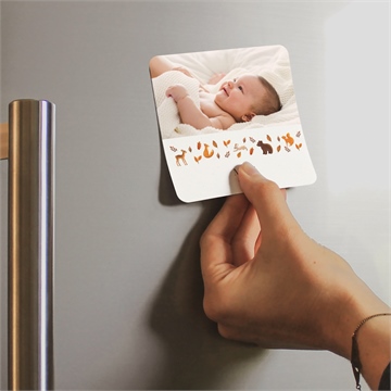 Remerciement naissance renard et animaux magnet - Mise en situation