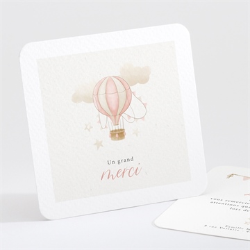 Remerciement naissance une montgolfière