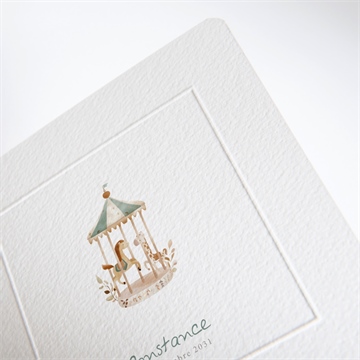 Faire-part naissance petit carrousel - Détail du faire-part