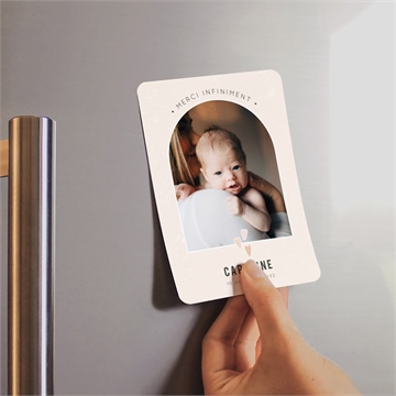 Remerciement naissance cœurs délicats - Mise en situation