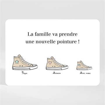 Carte annonce grossesse les p'tites chaussures magnet