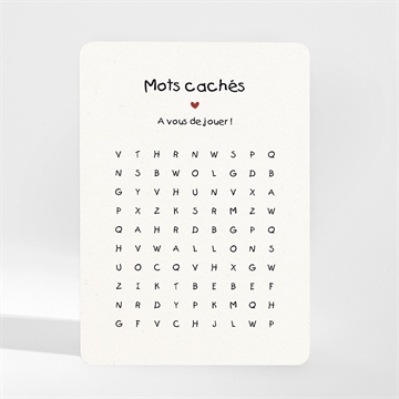 Carte annonce grossesse mots croisés magnet