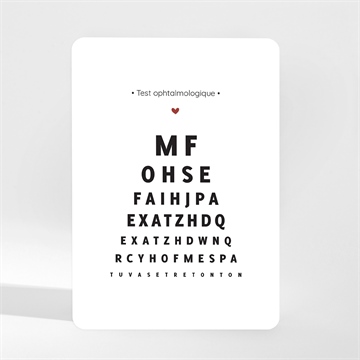 Carte annonce grossesse test ophtalmologique magnet