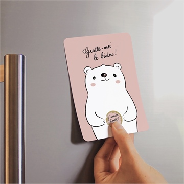 Carte annonce grossesse humour magnet - Mise en situation