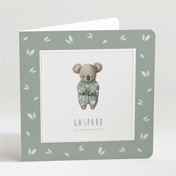 Faire-part naissance koala pyjama