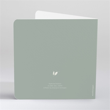 Faire-part naissance koala pyjama - Dos du faire-part