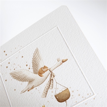 Faire-part naissance cigogne - Détail du faire-part