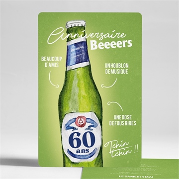 Invitation anniversaire apéro 60 ans