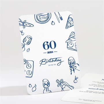 Invitation anniversaire dolce vita 60 ans