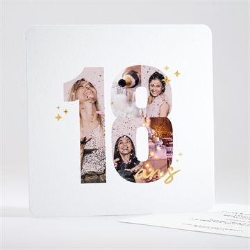 Invitation anniversaire photo 18 ans