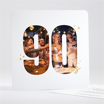 Invitation anniversaire photo 90 ans