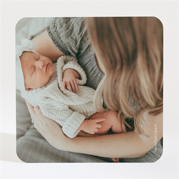 Remerciement naissance rayures estivales - Dos de la carte