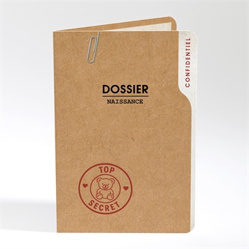 Faire-part naissance dossier confidentiel