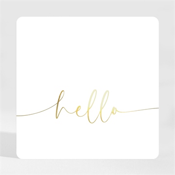 Faire-part naissance vierge 100% dorure magnet - Mise en situation