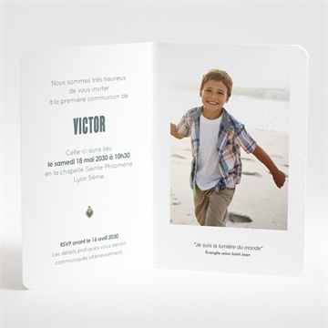 Faire-part communion protection - Intérieur du faire-part