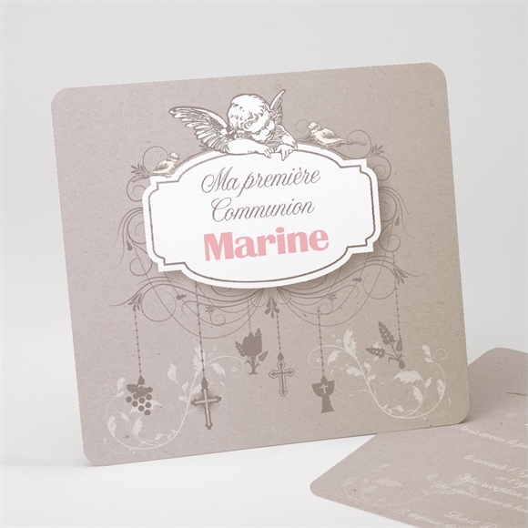Faire-part communion jolie annonce