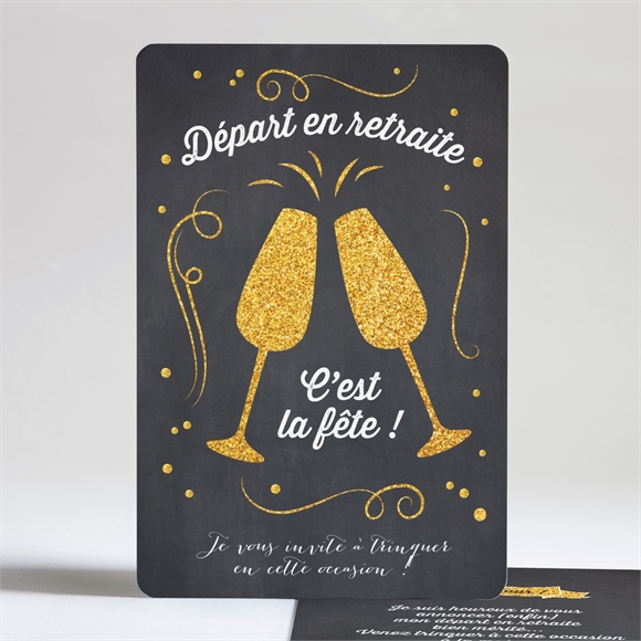 Carte Invitation Depart A La Retraite Trinquons Mes Amis Monfairepart Com
