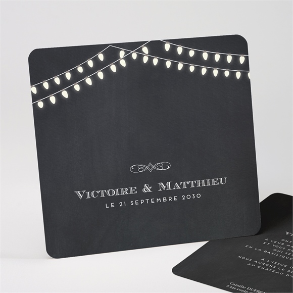 Faire-part mariage tendance ardoise