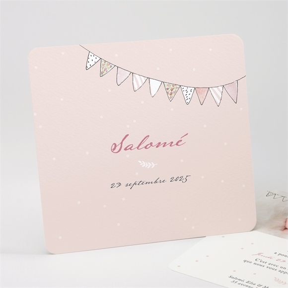 Faire-part naissance sur un fil