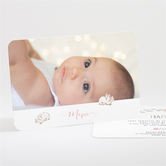 Remerciement baptême Enfant bercé de tendresse réf.N111244