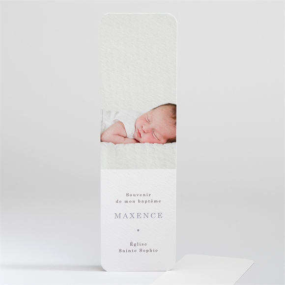 Signet baptême double photo élégant