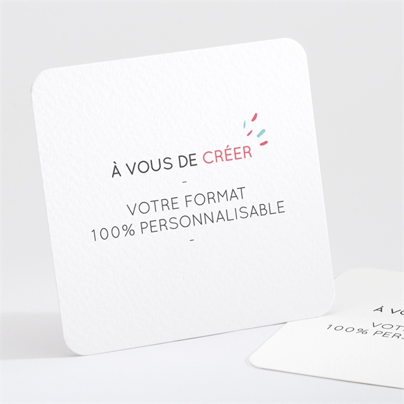 Invitation anniversaire de mariage Format carré 100% création réf.N301180