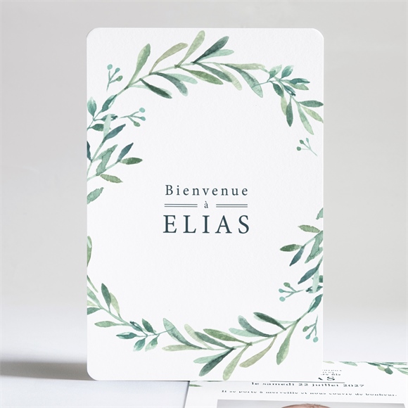 Faire-part naissance aquarelle champêtre photo