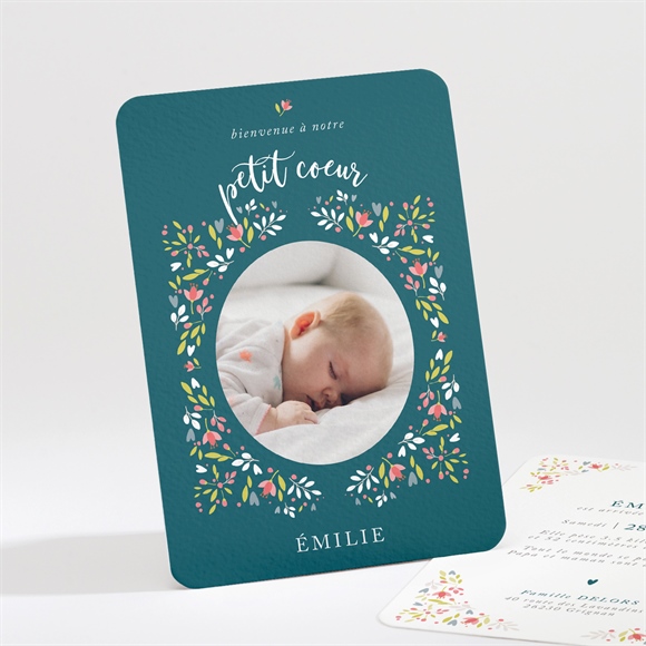 Faire-part naissance petit coeur