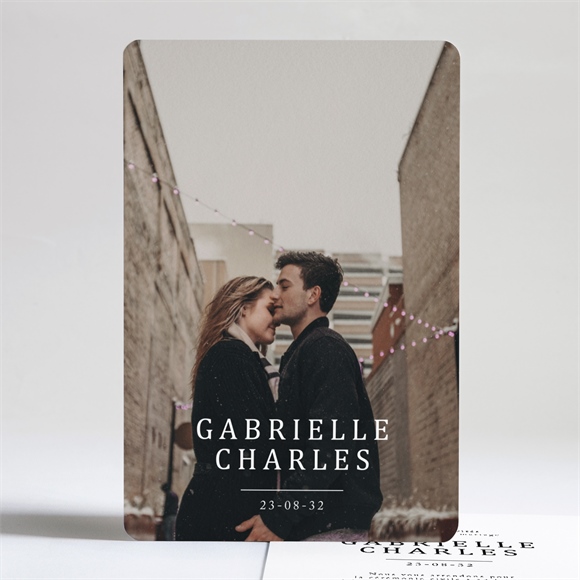 Faire-part mariage Un point c'est Nous réf.N241223