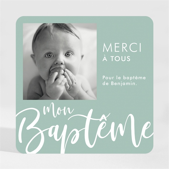 Remerciement Bapteme Jeu De Mots Magnet Monfairepart Com
