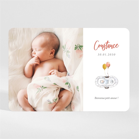Faire-part naissance Tendre Aquarelle magnet réf.N110178