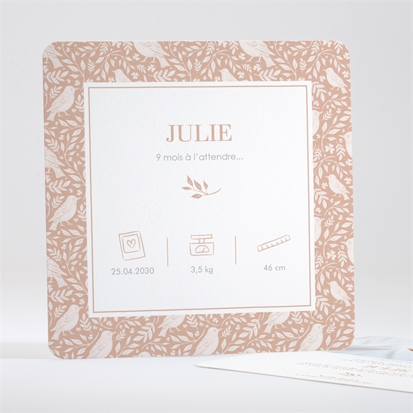 Faire-part naissance espiègle carré