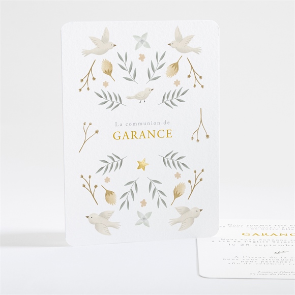 Faire-part communion en vérité dorure
