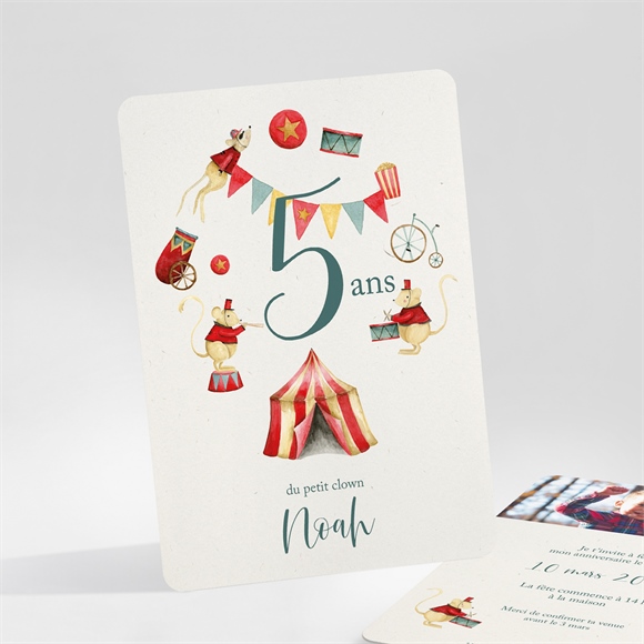 Invitation anniversaire Cirque réf.N25168