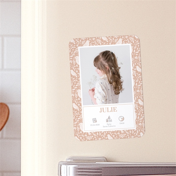 Faire-part communion beaux symboles magnet