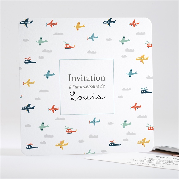 Invitation anniversaire avions
