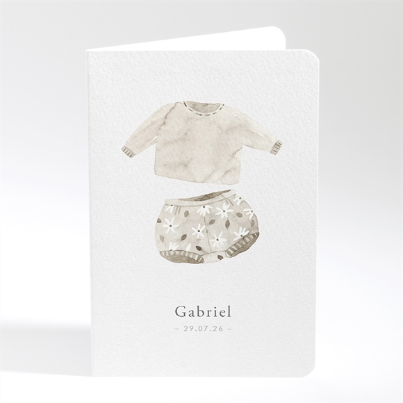 Faire-part naissance bébé garçon plié