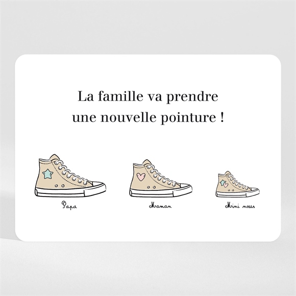 Carte annonce grossesse les p'tites chaussures magnet