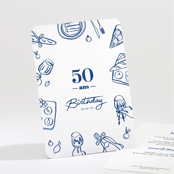 Invitation anniversaire dolce vita 50 ans