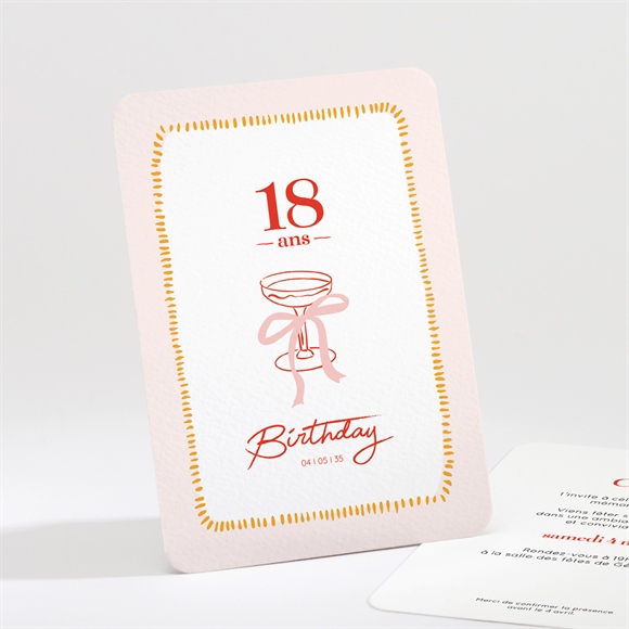 Invitation anniversaire champagne 18 ans
