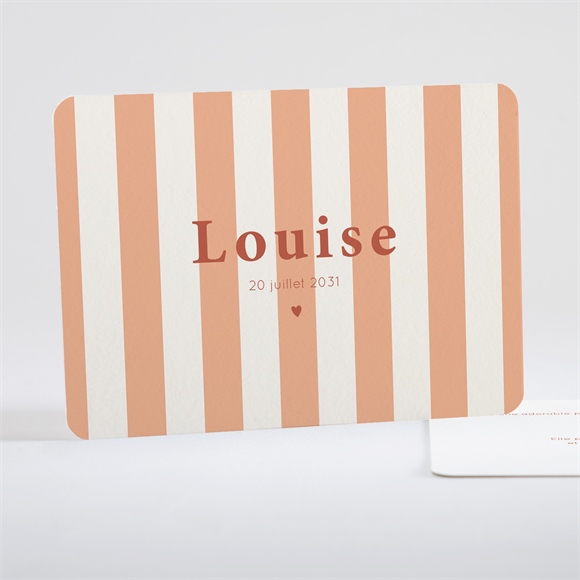 Faire-part naissance rayures estivales