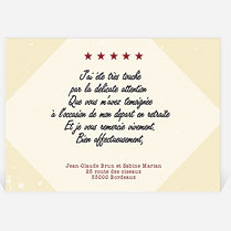remerciement depart a la retraite