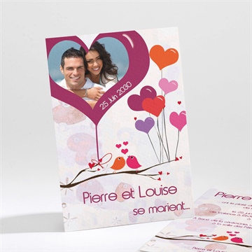 Faire-part mariage carte originale